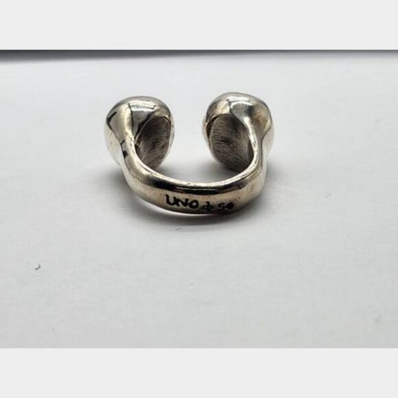 UNOde50 Sterling Silver Plated ZEN Barbell Style Ring NWT$125, sz 7 - Picture 6 of 6